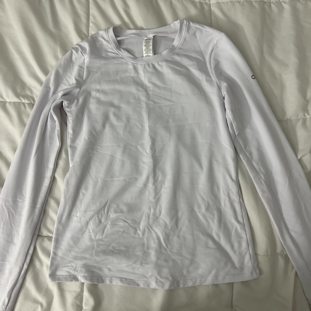 ALO Yoga Women's White Long Sleeve Sweatshirt